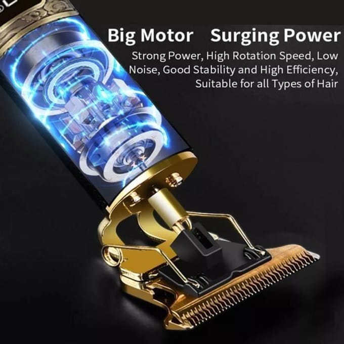 Elektrische haar- en baardtrimmer - ZGKWL - Draadloos model - LED-scherm - T-Blade mes