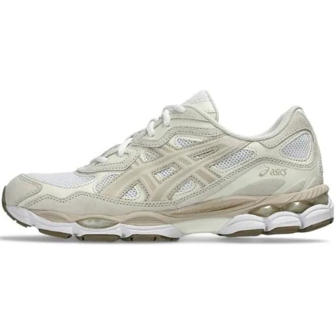 ASICS Gel NYC White Feather Grey Unisex Sneakers Cream 1203A663-102 44.5 white