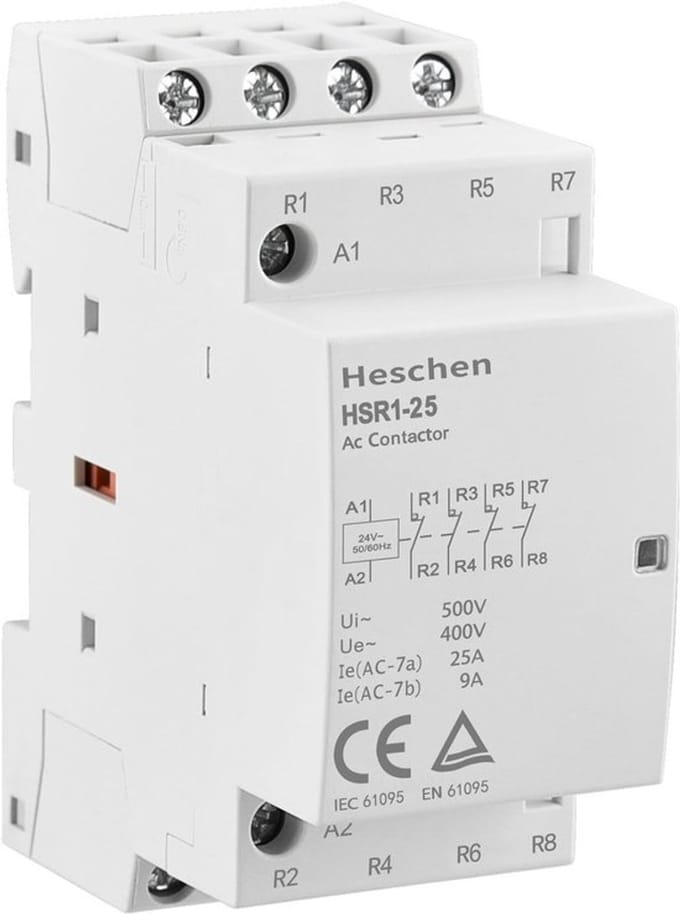 Dailygoody Huishoudelijke Ac Schakelaar - 4 Pool - 35mm Rail Mount