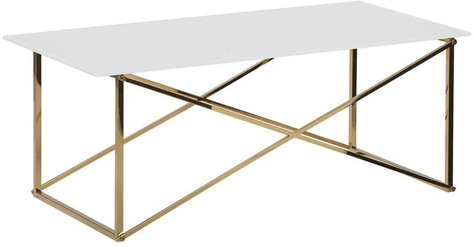 EMPORIA - Salontafel - Wit - Veiligheidsglas