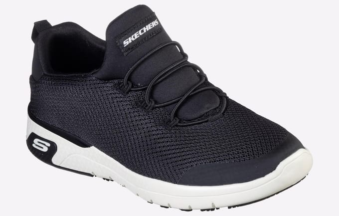 Skechers Workwear Marsing Waiola SR Mesh Dames Zwart/Witte Sneakers