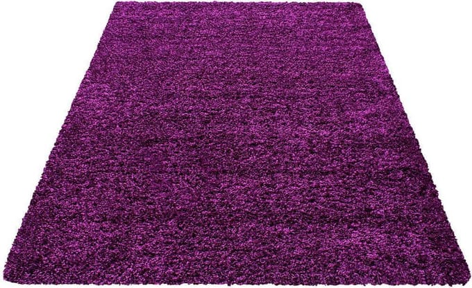 Hoogpolig vloerkleed Life - lila - 80x250 cm