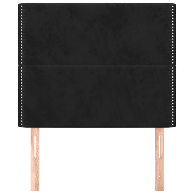 vidaXL - Hoofdbord - zwart - 90x5x118/128 - cm - fluweel