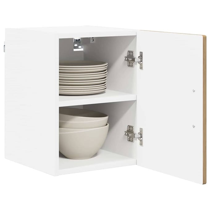 vidaXL - Wandkast - LUCCA - 2 - st - Artisanaal - eiken - Bewerkt - hout