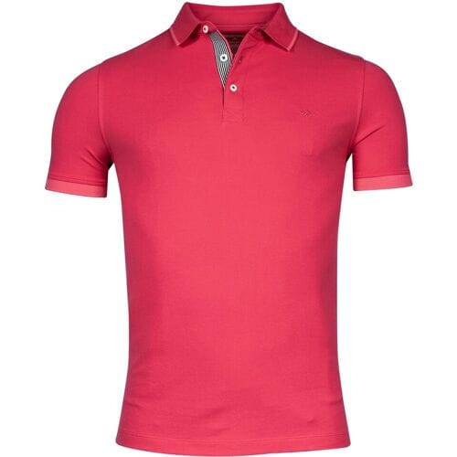 Baileys Polo Uni Piqué Subtle Contrast Mid Cerise / male
