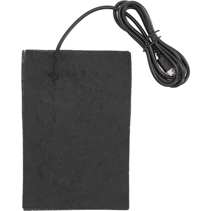 Verwarmingskussen 10x15cm 60 graden Temperatuur Snelle Verwarming Opvouwbare Doek USB DC 5V voor Thuis Kantoor black