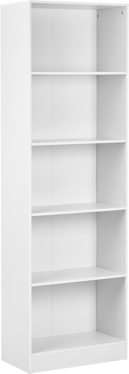 WINNIPEG - Boekenkast 5 planken - Wit - Vezelplaat