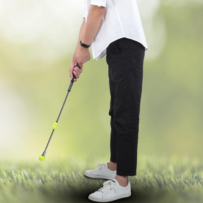 Sport Golf Swing Trainer Training Opwarmstick Verstelbare Kracht Oefenapparatuur gray
