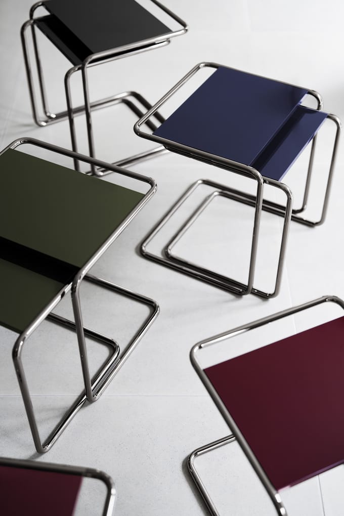 Thonet JS. THONET by Jil Sander B 97 SERIOUS bijzettafelset - Serious 04 Graphite Blue