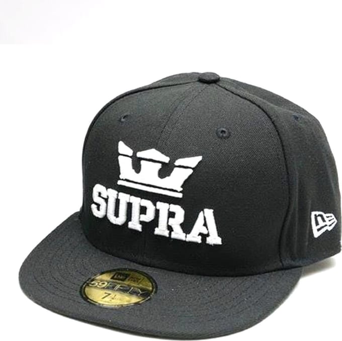 Supra - Unisex - Above 59Fifty Cap - Wit/Zwart - Maat 7 1/4