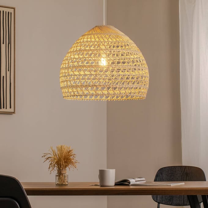 Nowodvorski Lighting Hanglamp BOHO, Ø 60 cm, naturelbruin, rotan, E27
