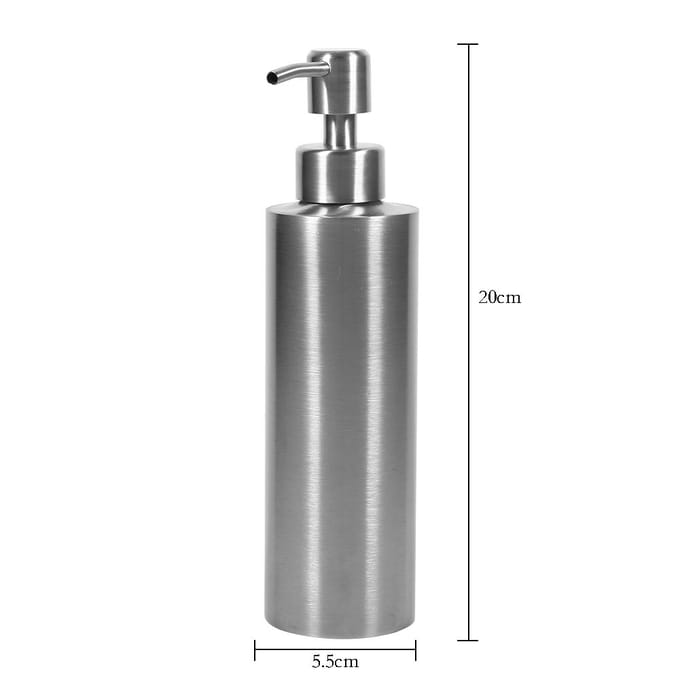 350ml RVS Zeepdispenser Keukenaanrechtkraan Badkamer Shampoo Doos Zeepcontainer gray