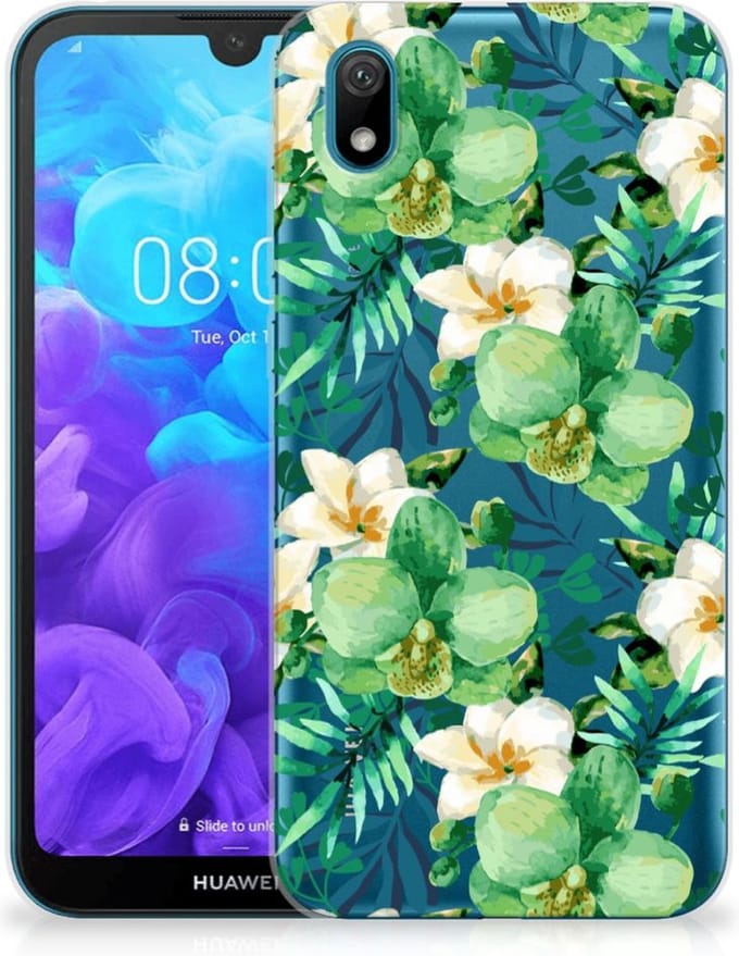 Huawei Y5 (2019) TPU Case Orchidee Groen