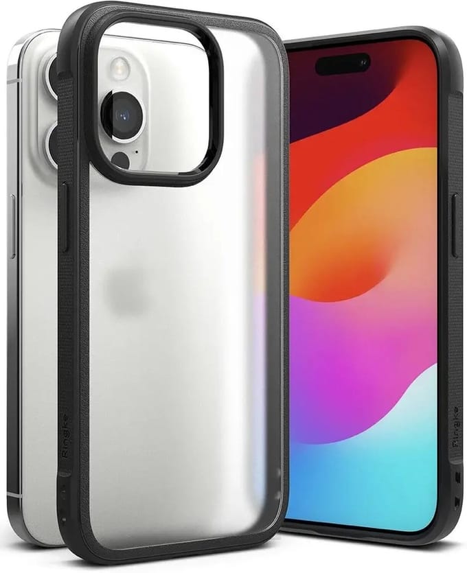 Ringke Fusion Bold iPhone 15 Pro Max Hoesje Back Cover Matte Zwart