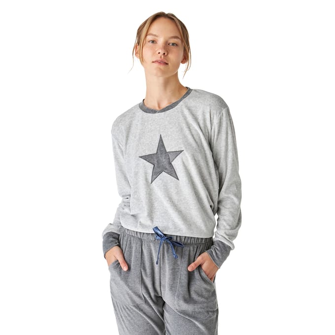 Winterpyjama lange mouw fluweel JJBEP1700 vrouwen