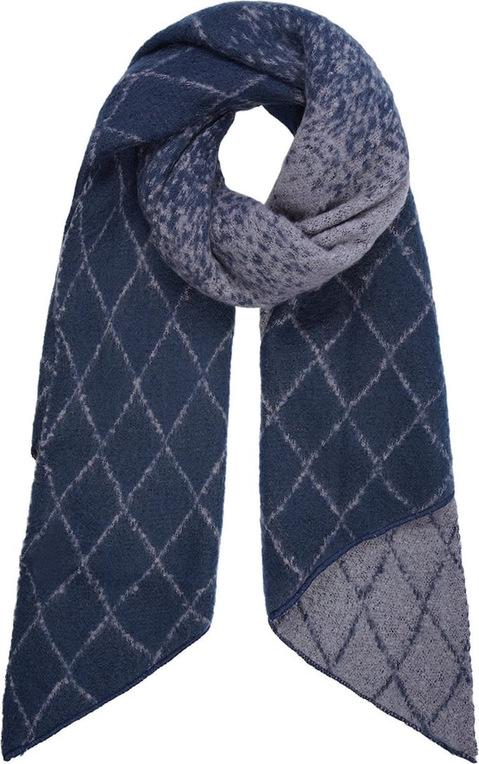 Sjaal Dames Ruit | Blauw- Cadeau voor haar