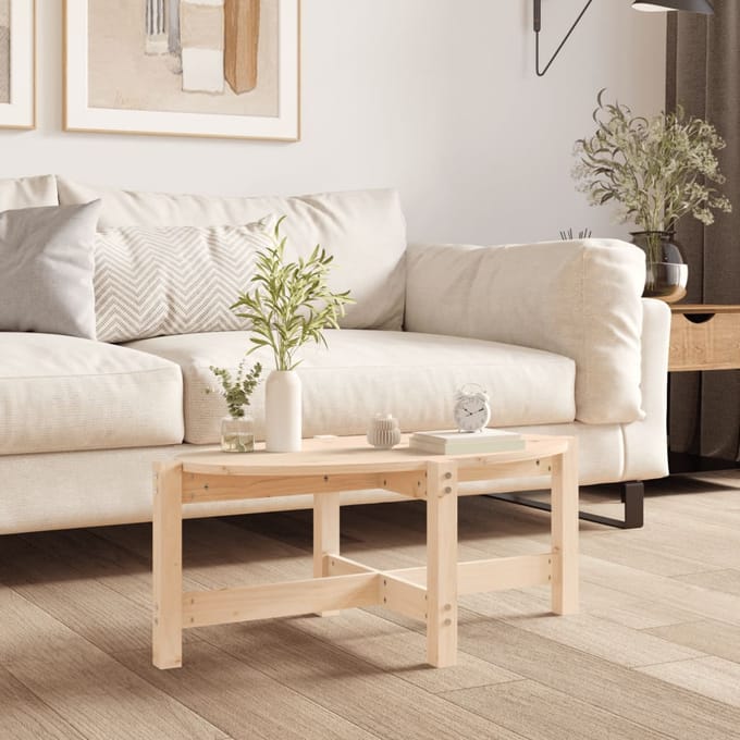 vidaXL - Salontafel - 87x48x35 - cm - massief - grenenhout