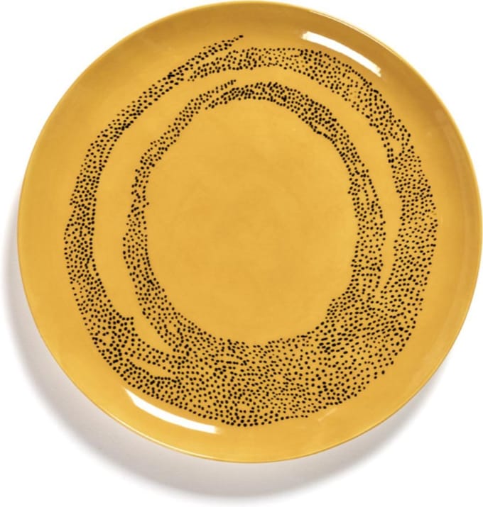 Serax - Ottolenghi Feast - Bord L - Geel/Zwart - 26 Ø - 2 stuks