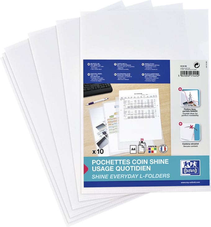 L-map Oxford Shine A4 PP 120µ glashelder pak 10