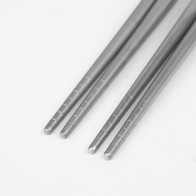 Pure Titanium Eetstokjes Holle Eetstokjes Buiten Servies Kampeer Eetstokjes 195mm