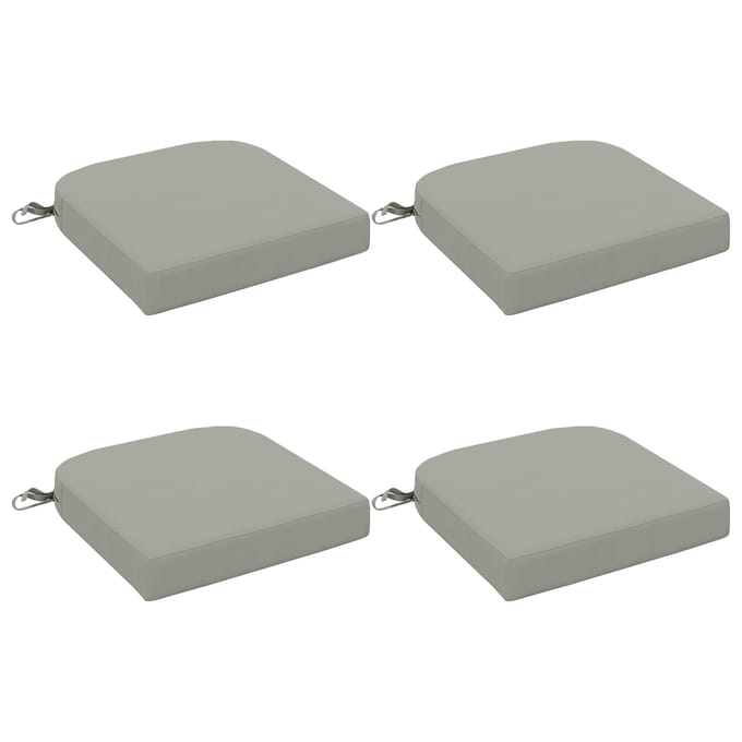 vidaXL - 4-Piece - Zitkussens - SOEST - 4 - pcs - 100% - Polyester - Grijs