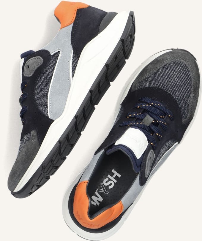 Wysh Pierre Lage sneakers - Jongens - Blauw - Maat 32