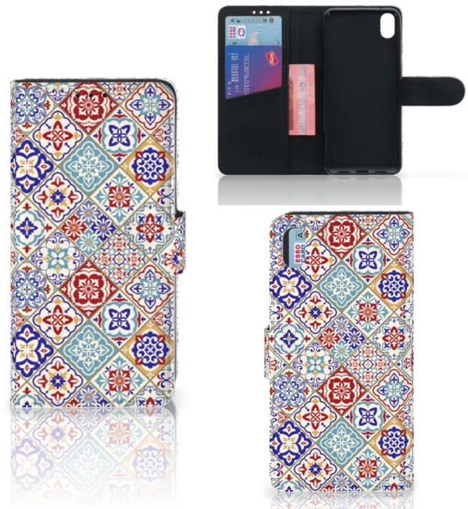Book Case voor Xiaomi Redmi 7A Bookcase Tiles Color