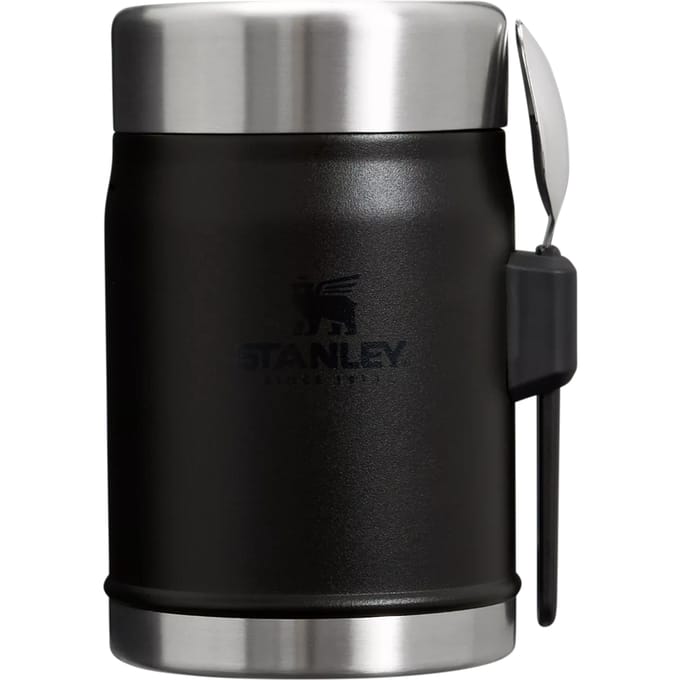 Stanley Legendary Food Jar + Spork 0.4L Black 2.0 – compact, lekvrij en dubbelwandig geïsoleerd