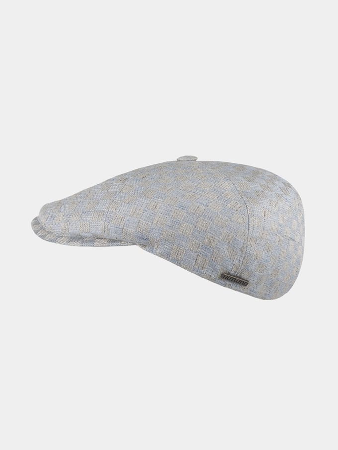 Emad - Linnen flatcap - Licht blauw