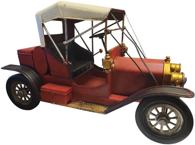 auto - klassieke auto - ijzer - 12 cm hoog