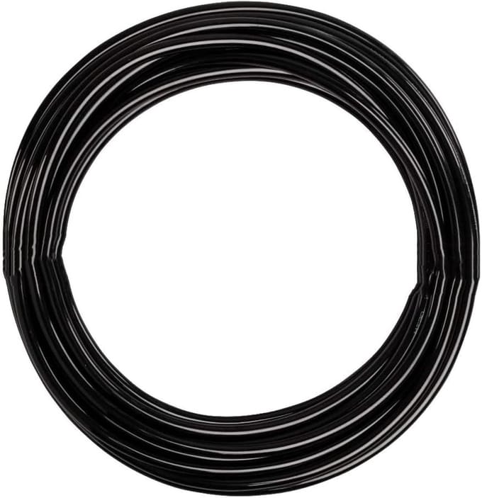 Flexibele pneumatische polyurethaan slang van 12 meter, luchtcompressor slang 10 mm buiten en 6,5 mm binnen, zwart