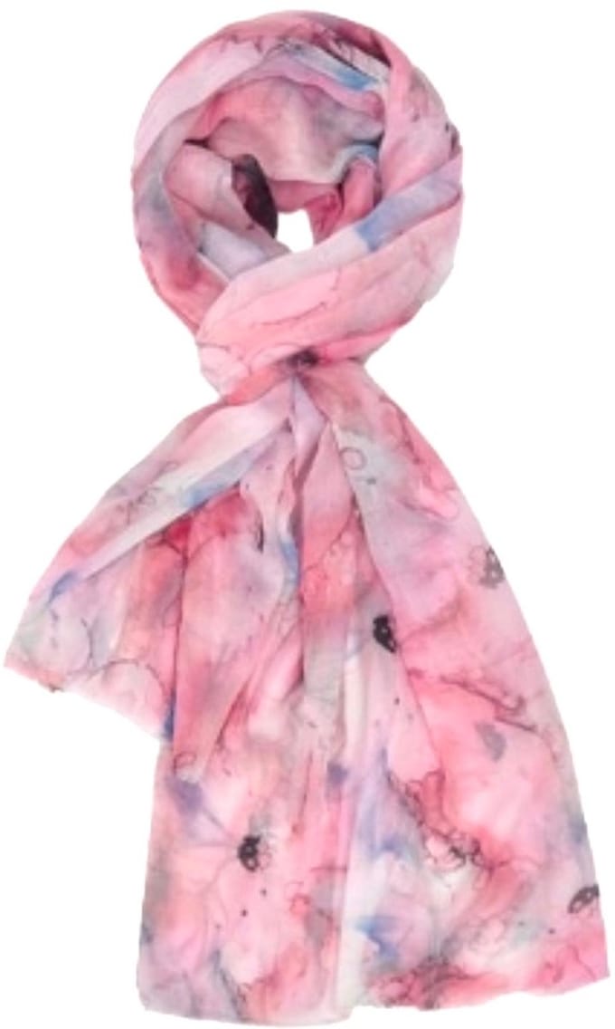 Dunne Sjaal - Print - (21242#) - Roze