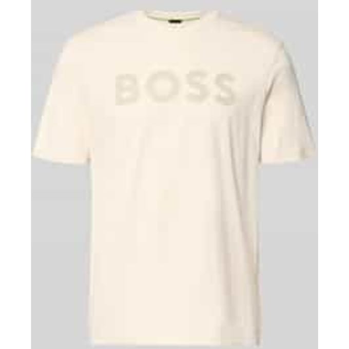regular fit T-shirt van puur katoen model 'TS_STRUCTURE LOGO 1027473'