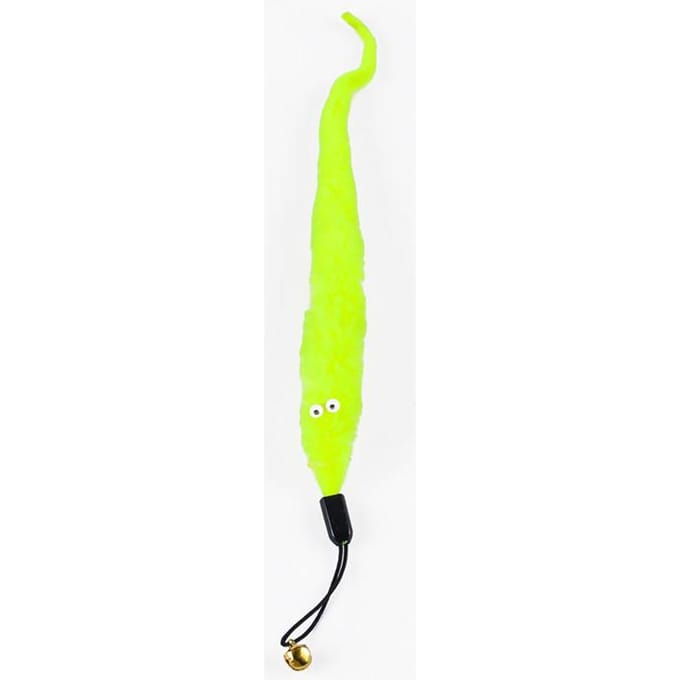 Tête de remplacement de chenille, bâton de chat amusant, jouet en peluche pour chat, produits pour animaux de compagnie jaune