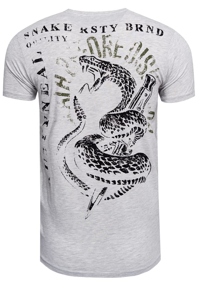 T-shirt met ronde hals en prints
