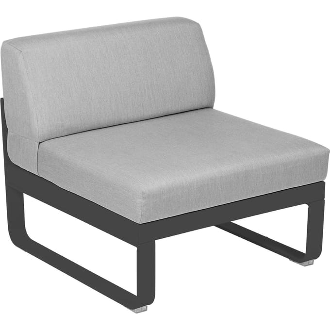 Fermob BELLEVIE Zitbank Module Midden - 47 antraciet mat - 79 Flanelgrijs