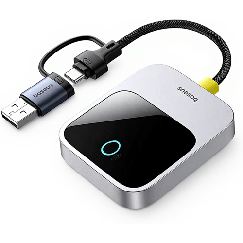 Baseus SafeJourney Series Draadloze CarPlay Adapter Space Grey