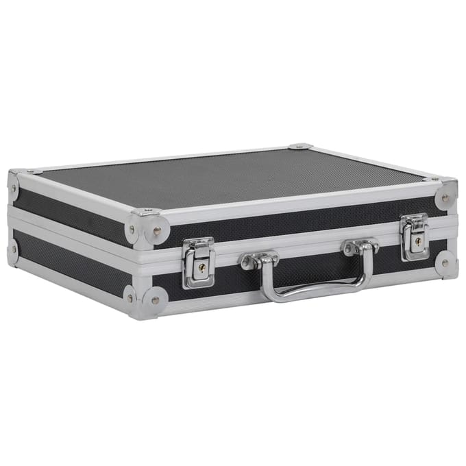 vidaXL Wapenkoffer aluminium ABS zwart