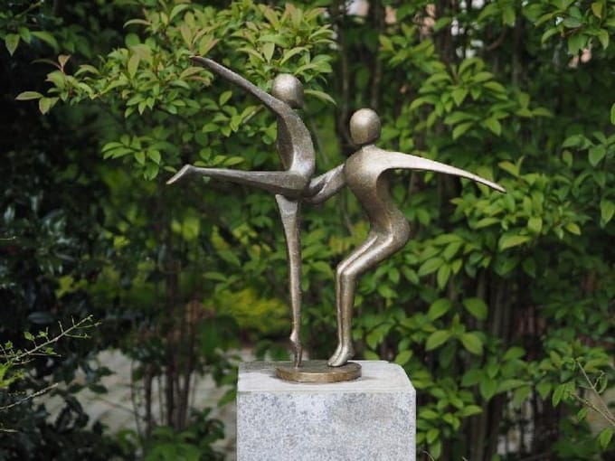 Beeld Brons Abstract Danskoppel | Bronzen Beelden  | Moderne Bronzen Beelden | 1 Jaar Garantie
