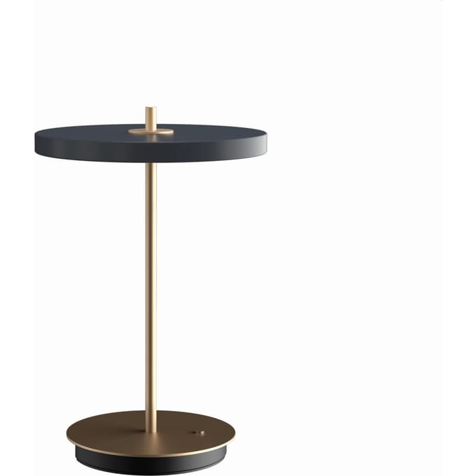 UMAGE LED-batterijtafellamp Asteria Move antraciet/messing 31 cm