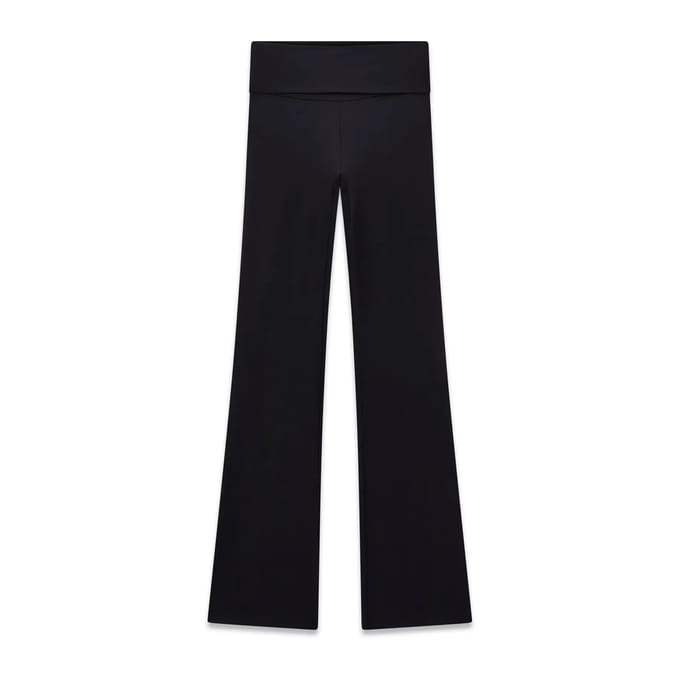 High waist bell bottom met mini flare
