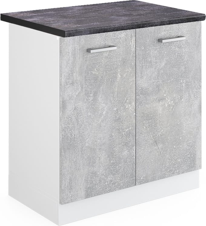 Vicco R-Line Wastafelkast – 80 cm, WB Antraciet Beton