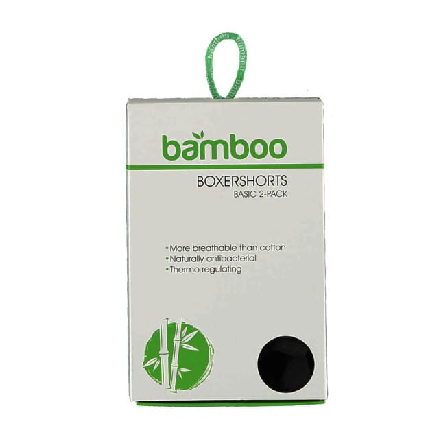 Bamboo Boxershort Heren Zwart 2-Pack - Maat XL