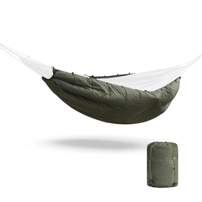Multifunctionele hangmat onderdeken Winter warme hangmat onder deken poncho voor kamperen wandelen Style 2 black