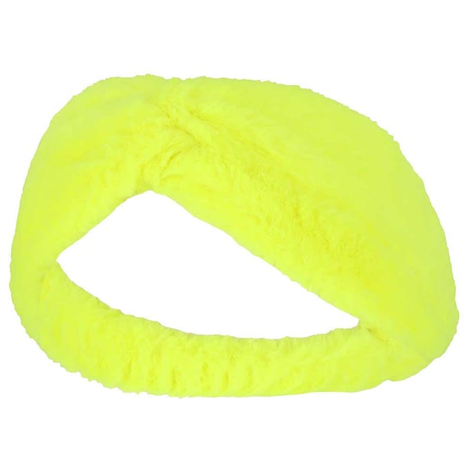 Haarband - fake fur - neon - Fluor Geel