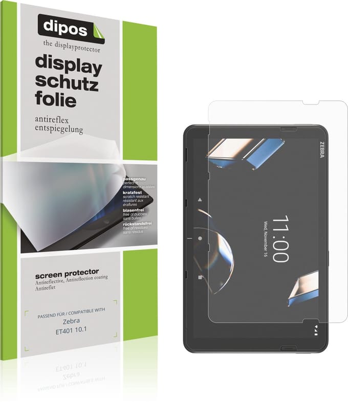 dipos – 2x Matte Beschermfolie geschikt voor Zebra ET401 10.1 | Krasbestendige & antireflecterende Screenprotector Ultra-Thin