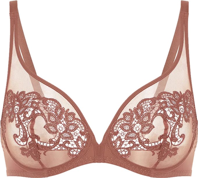 Simone Pérèle - Saga Plunge BH Tender Brown - maat 75E - Bruin