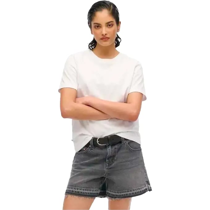 Superdry - Cut-off short met middelhoge taille - Dames - Jeans shorts