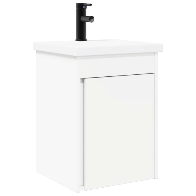 vidaXL - Badkamermeubel - met - kraan - Wit - 42 - x - 40 - x - 74,5 - cm
