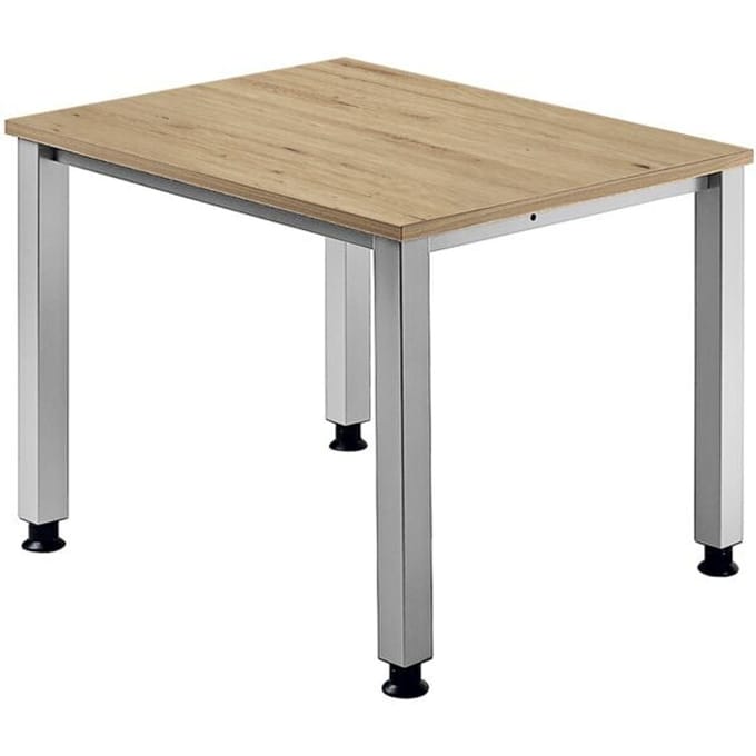 QUEO 8 S | Bureau - 80 x 80 Tafelhoogte I In hoogte verstelbaar Knoestige Eiken